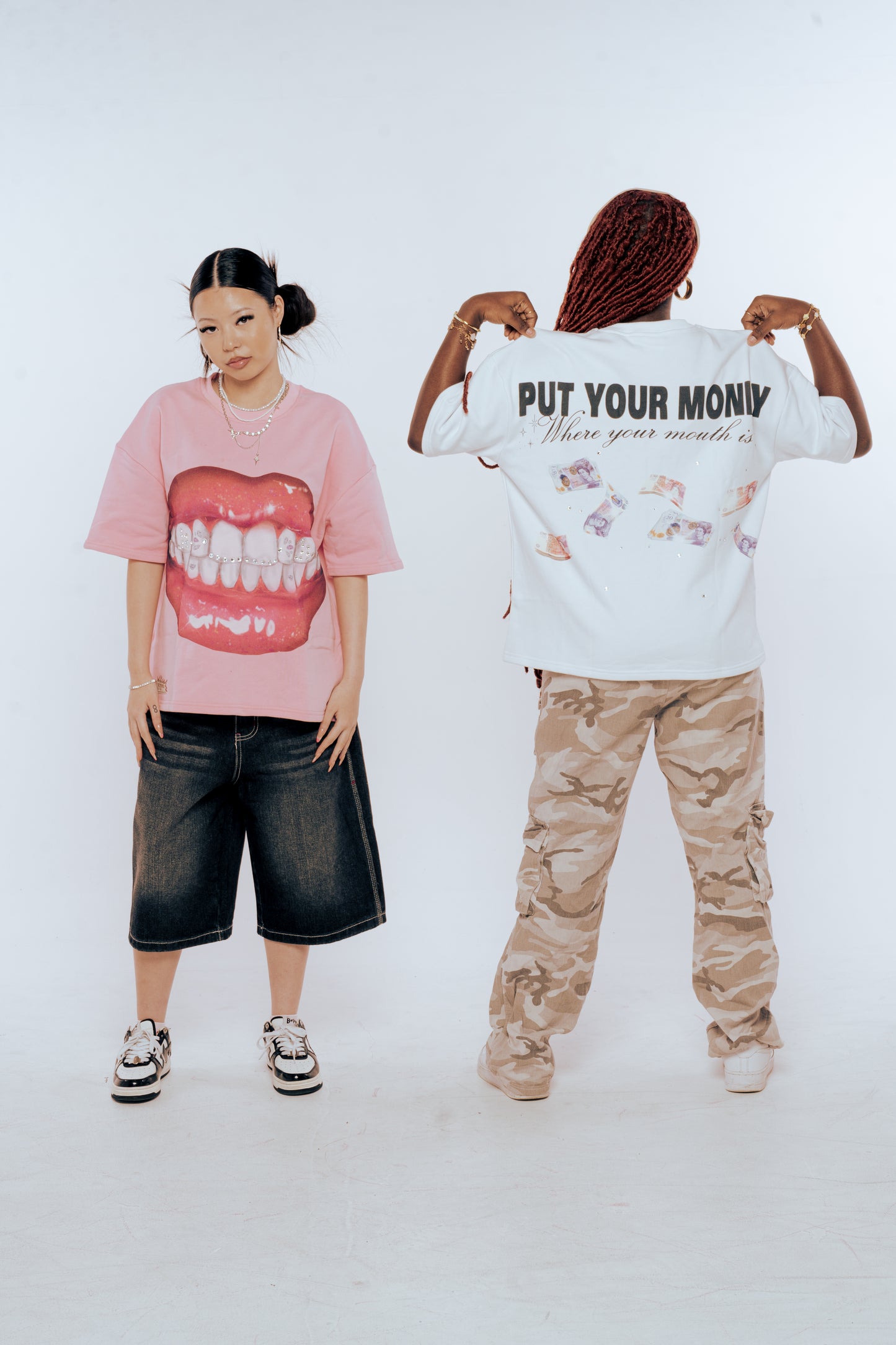 tooth gem heavyweight tee - bubble gum